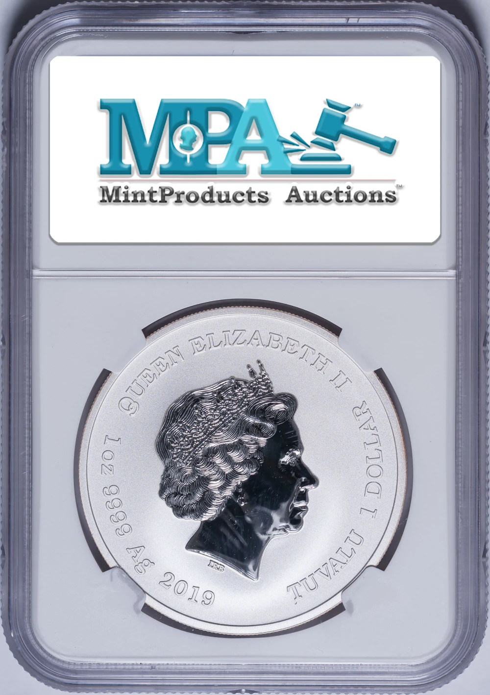 Tuvalu. NGC MS-70 2019 Hulk 1 Ounce Silver