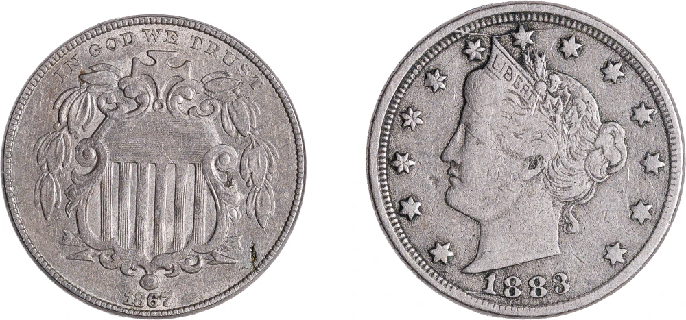 Nickel Five-Cents Type Pair