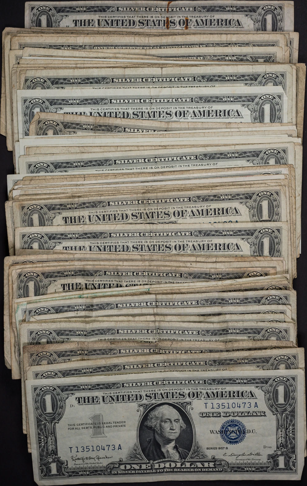 73 Pcs $1 Silver Certificates