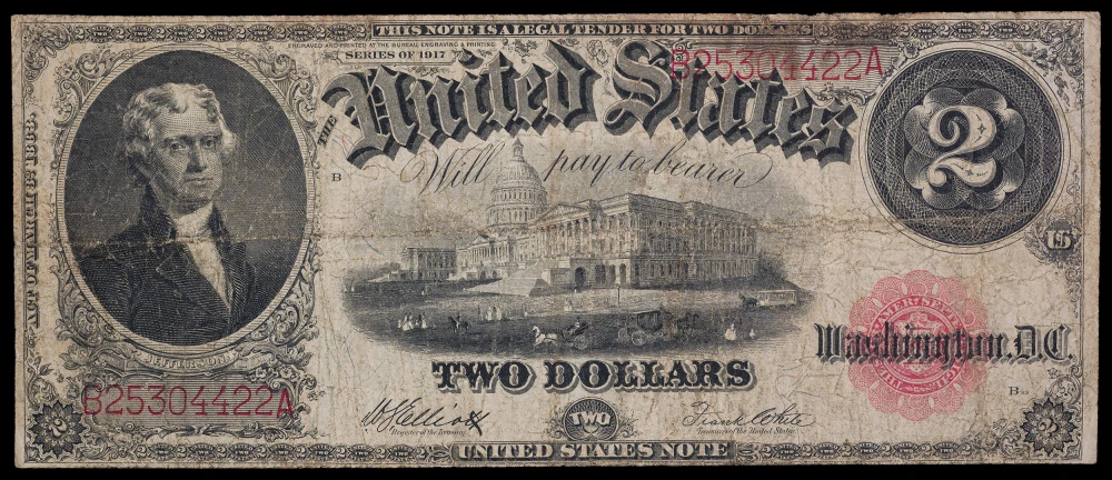 VF 1917 $2 Legal Tender
