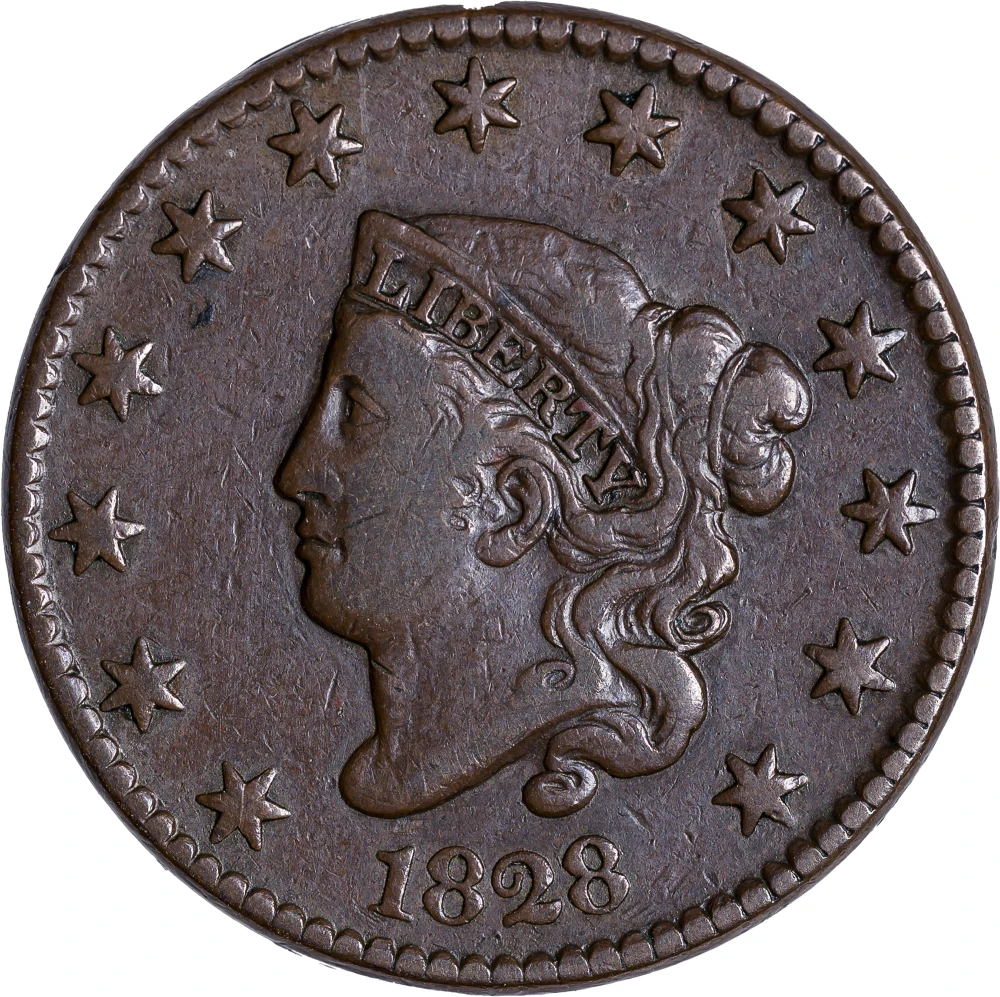 VF-30 1828 Large Cent