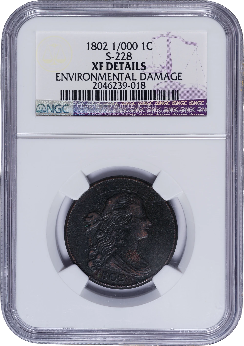 NGC EF Details 1802 Large cent