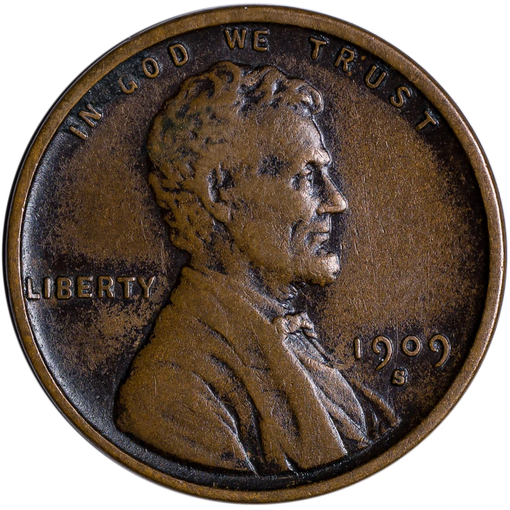 EF-40 1909-S VDB Lincoln Cent