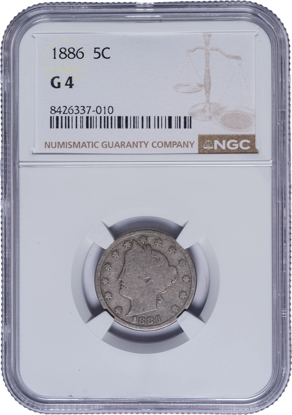 NGC Good-4 1886 Liberty Nickel