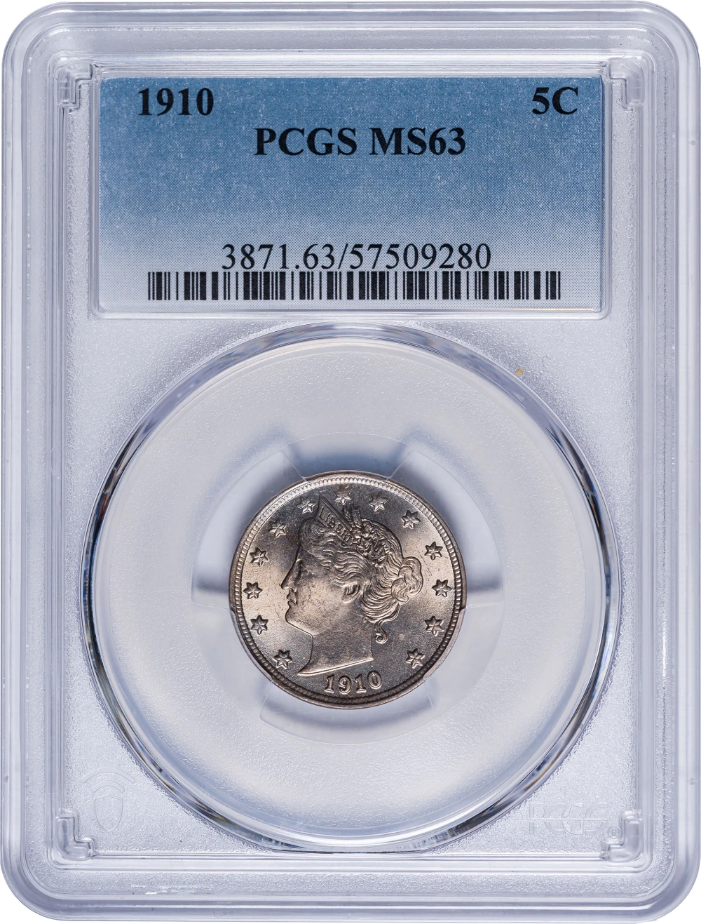 PCGS MS-63 1910 Liberty Nickel