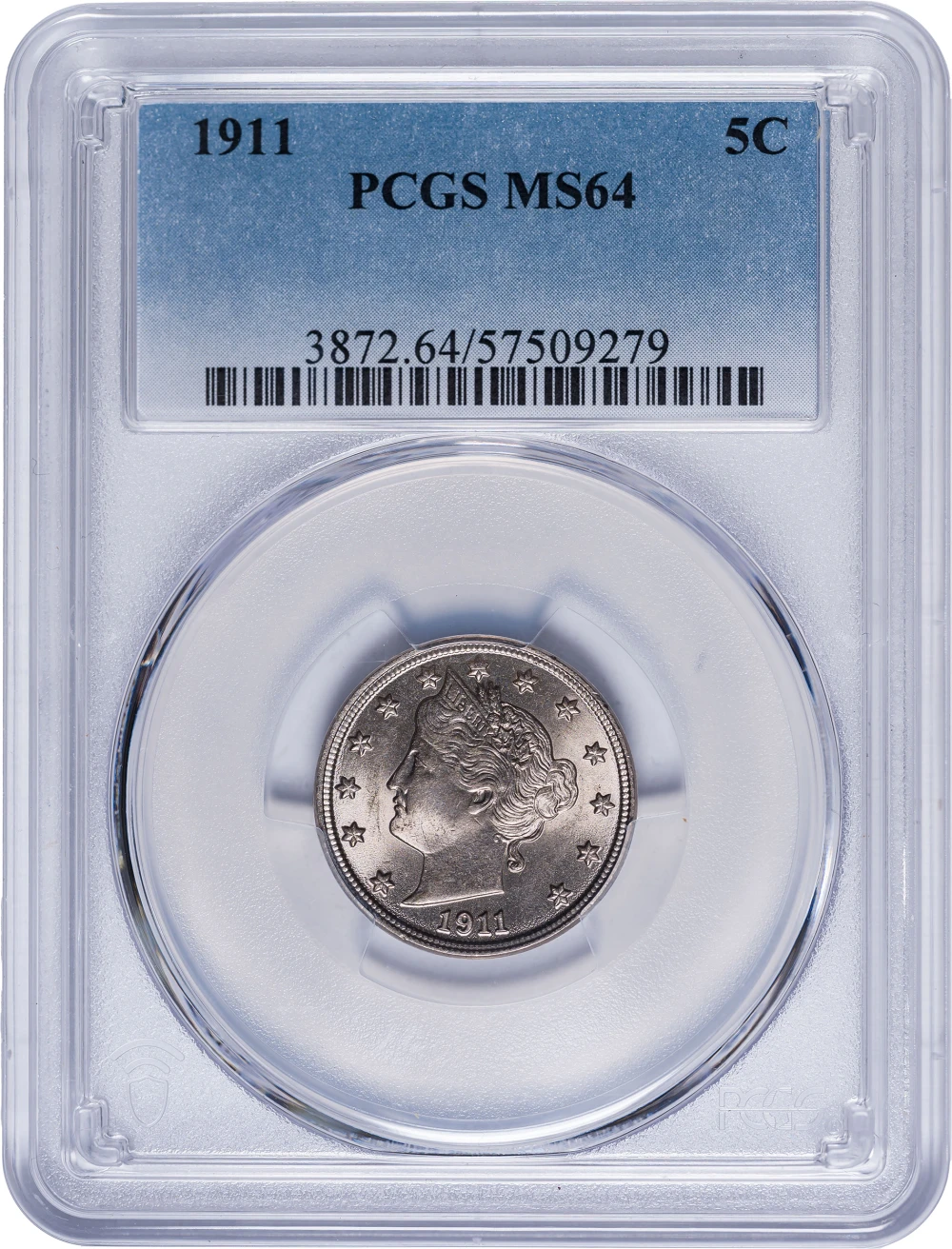 PCGS MS-64 1911 Liberty Nickel
