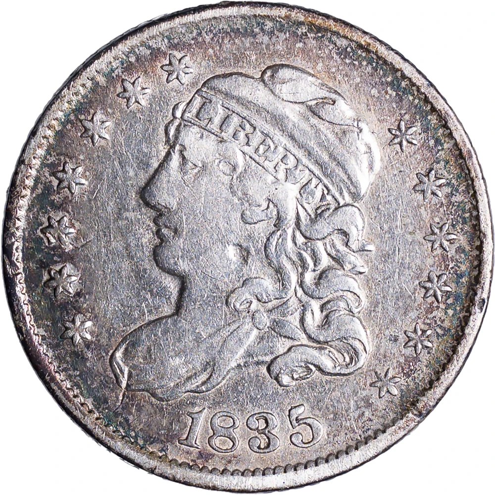 EF Details 1835 Capped Bust Half Dime