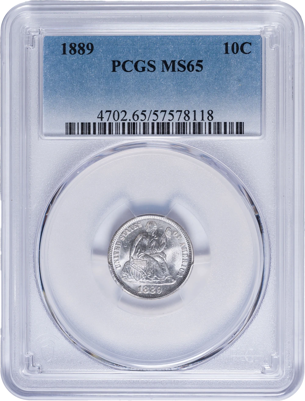 PCGS MS-65 1889 Seated Dime