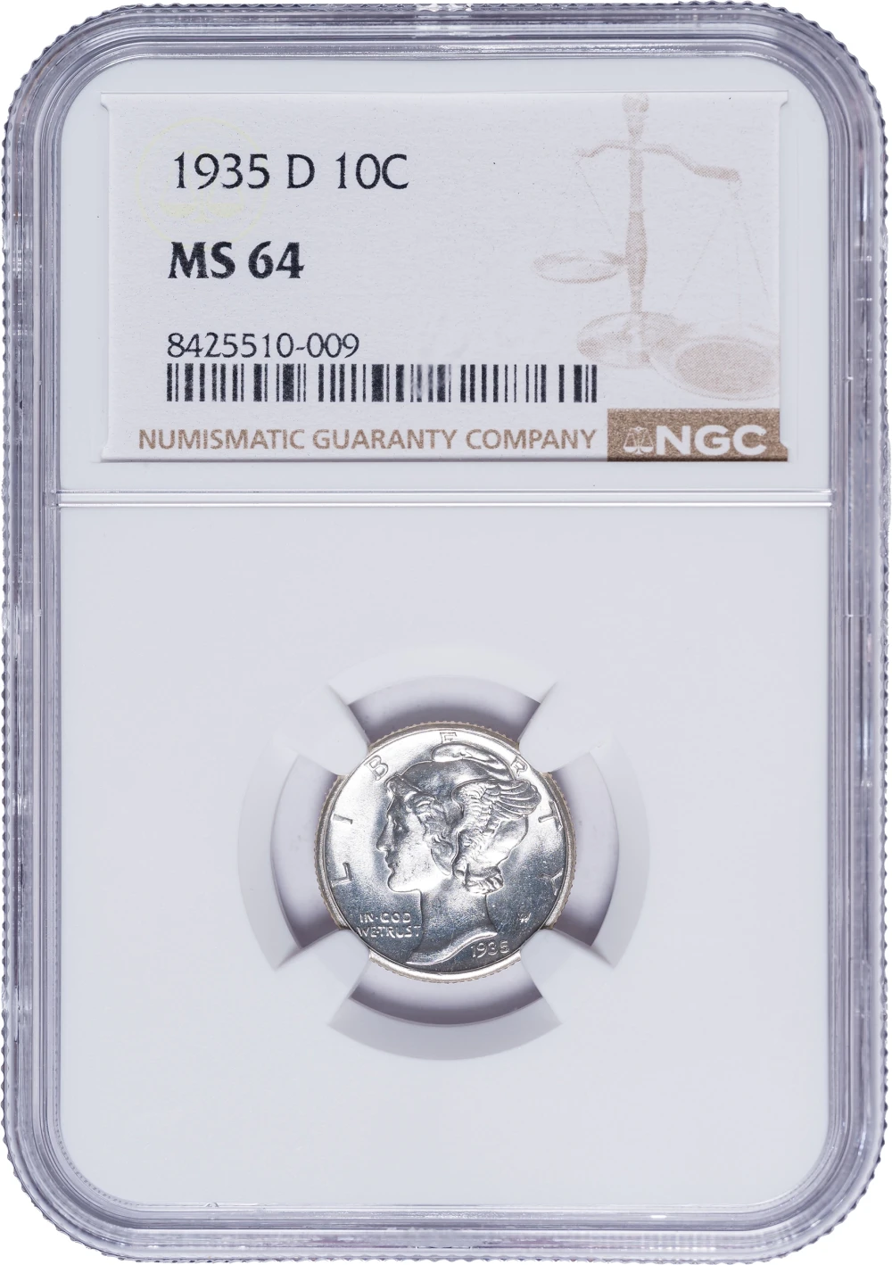 NGC MS-64 1935-D Dime