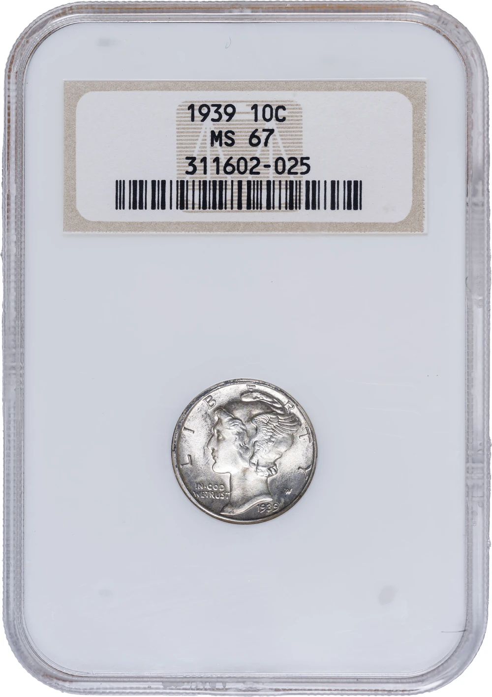 NGC MS-67 1939 Mercury Dime