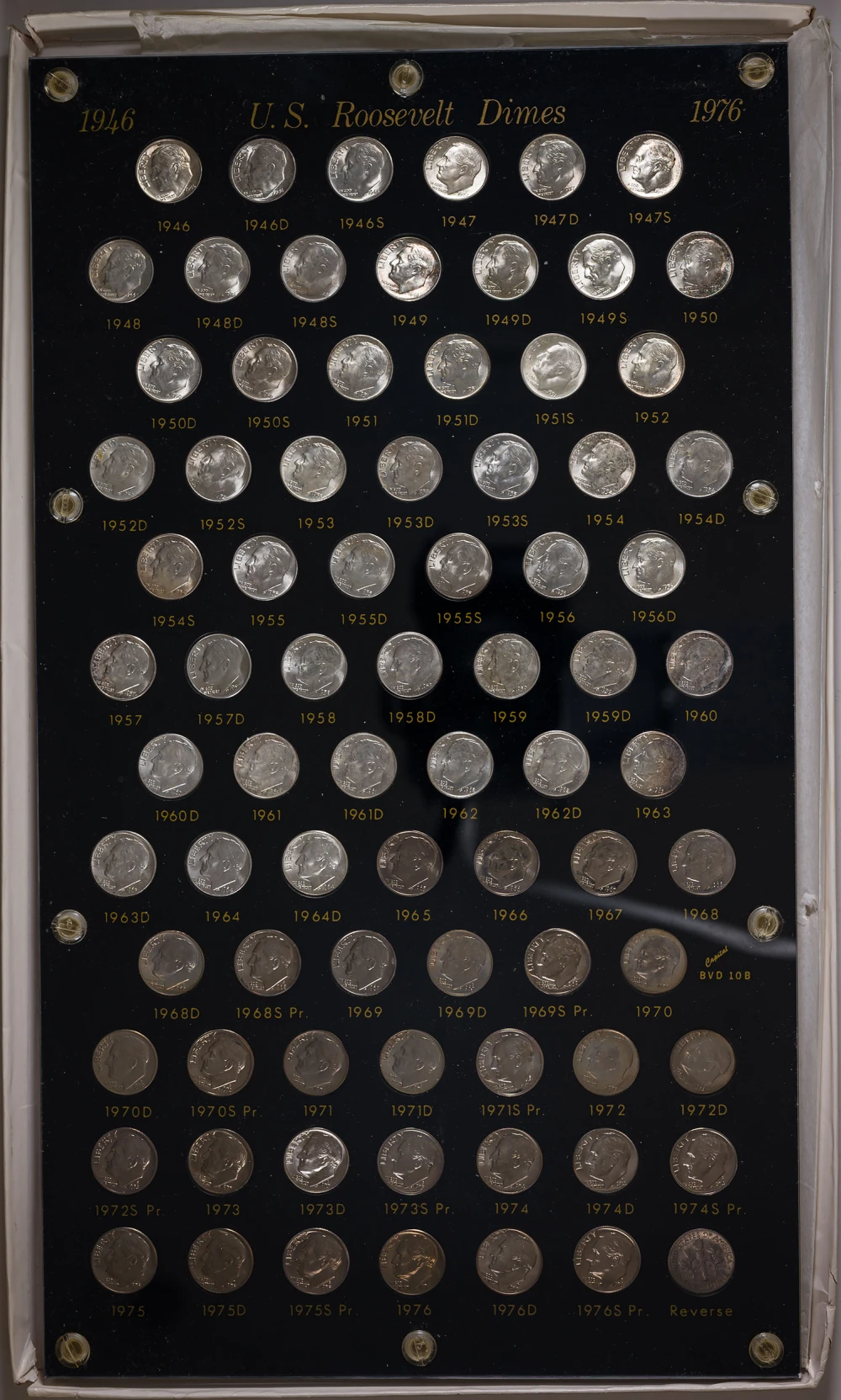 1946-76 P-D-S BU/Proof Roosevelt Dime Set
