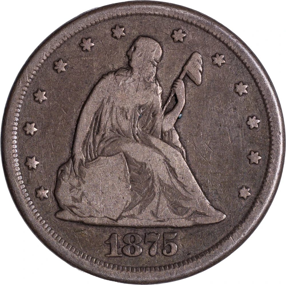 F-12 1875-CC Twenty Cents