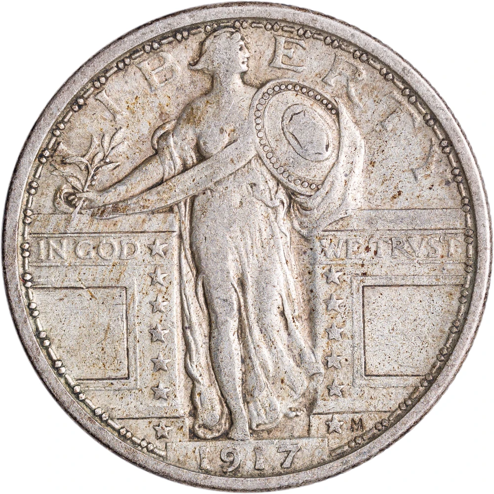 EF-40 1917 TI Standing Liberty Quarter