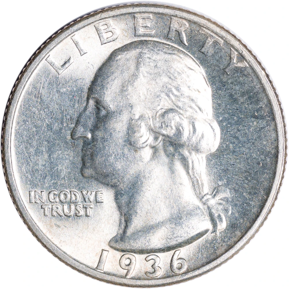 MS-64 1936-S Washington Quarter