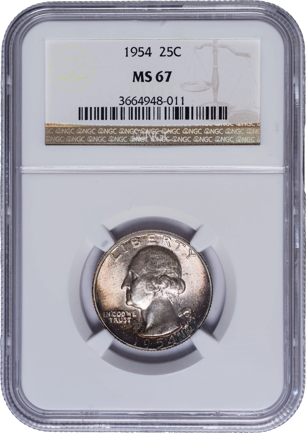 NGC MS-67 1954 Washington Quarter
