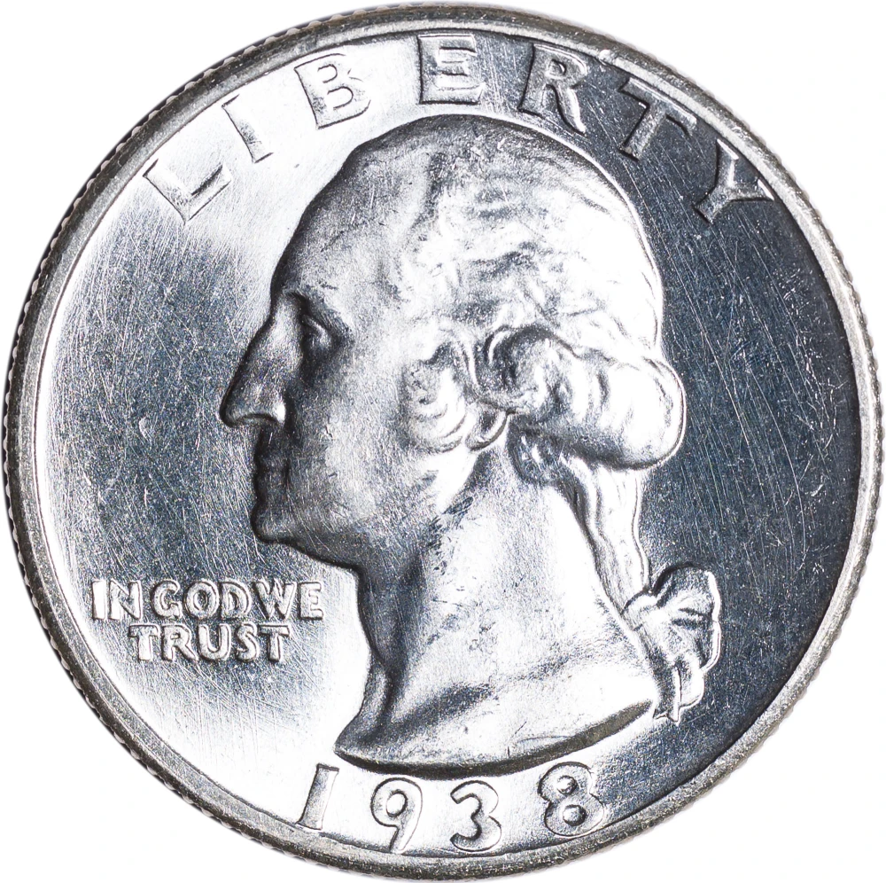 Choice BU-63 1938-S Washington Quarter
