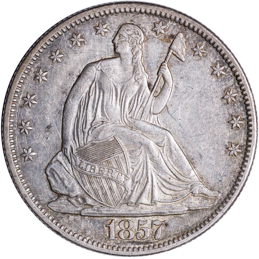 AU-50 1857-O Half Dollar