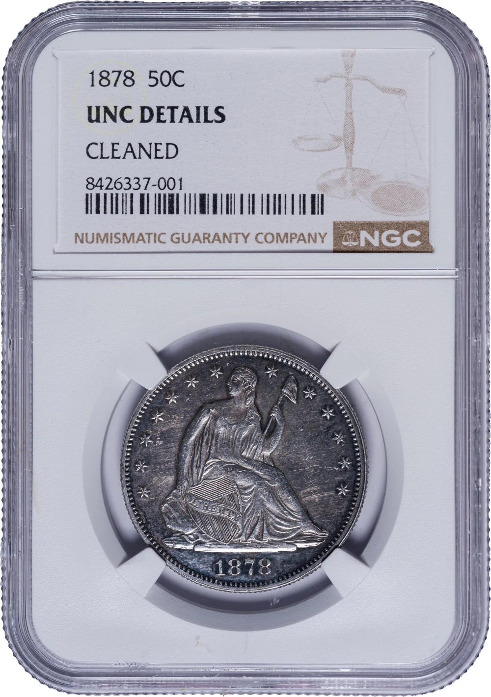 NGC Unc Details 1878 Half Dollar