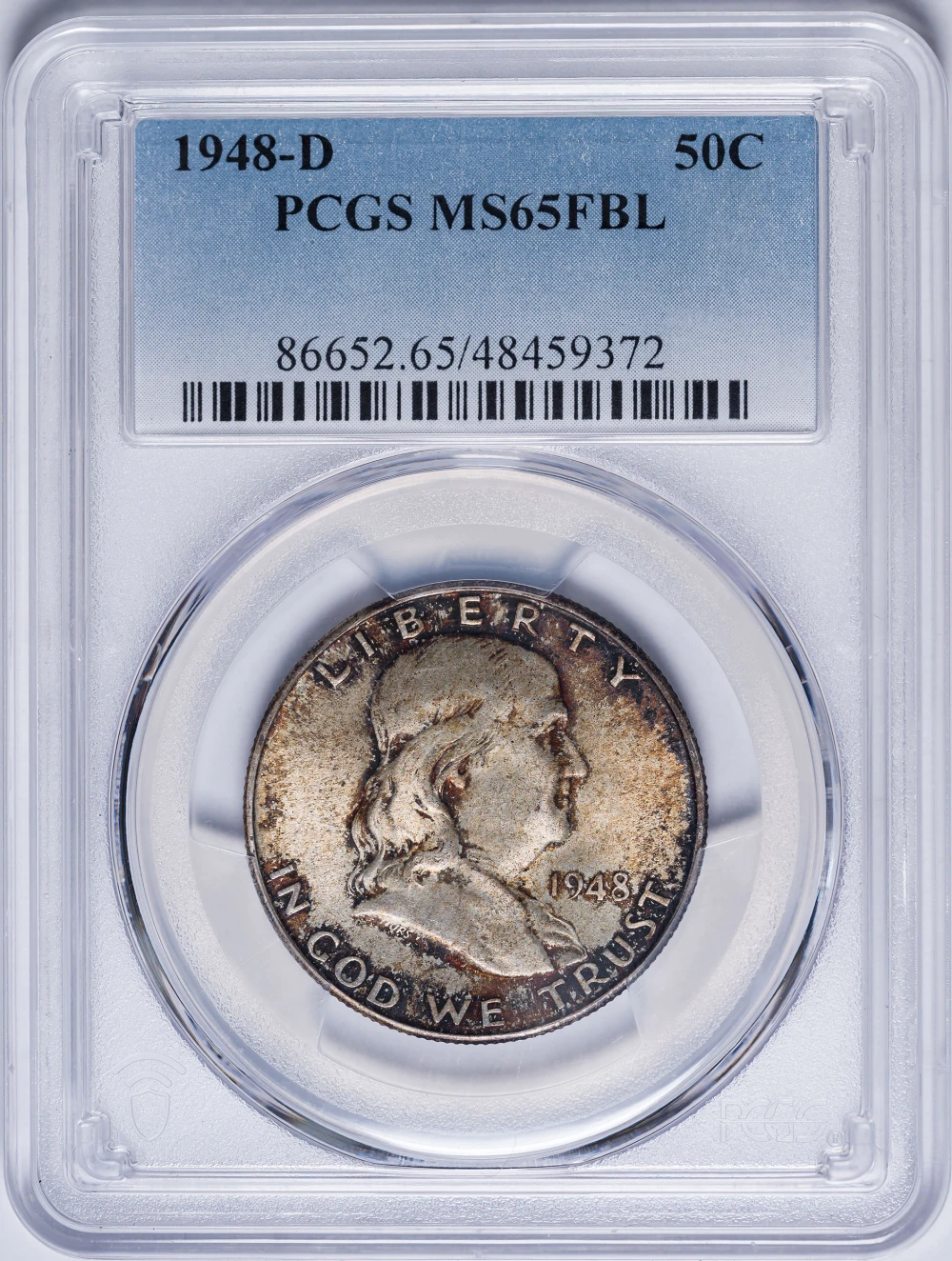 PCGS MS-65 FBL 1948-D Franklin Half Dollar