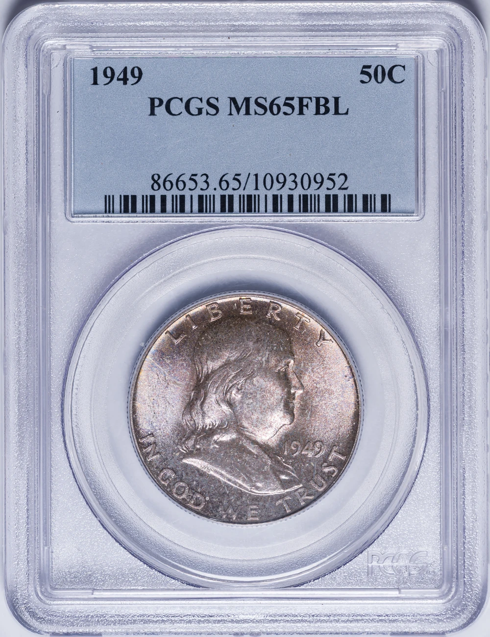 PCGS MS-65 FBL 1949 Franklin Half Dollar