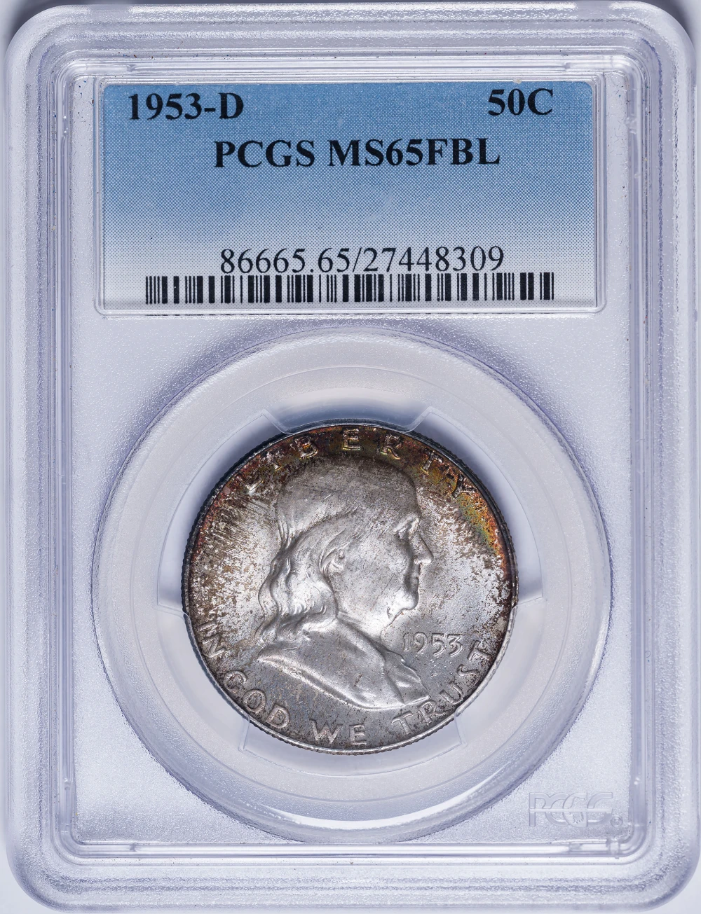 PCGS MS-65 FBL 1953-D Franklin Half Dollar
