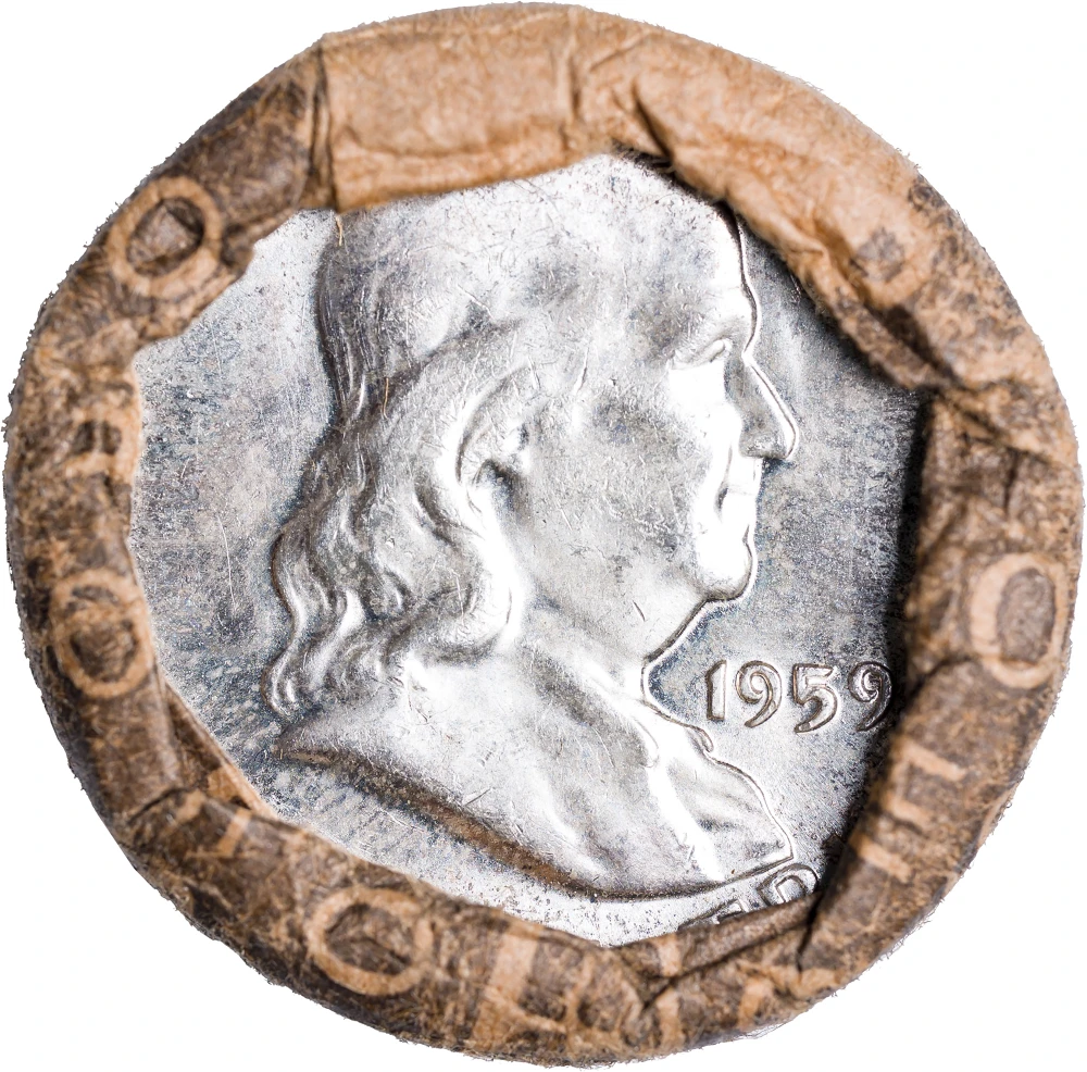 BU Roll Of 1959 Franklin Half Dollars