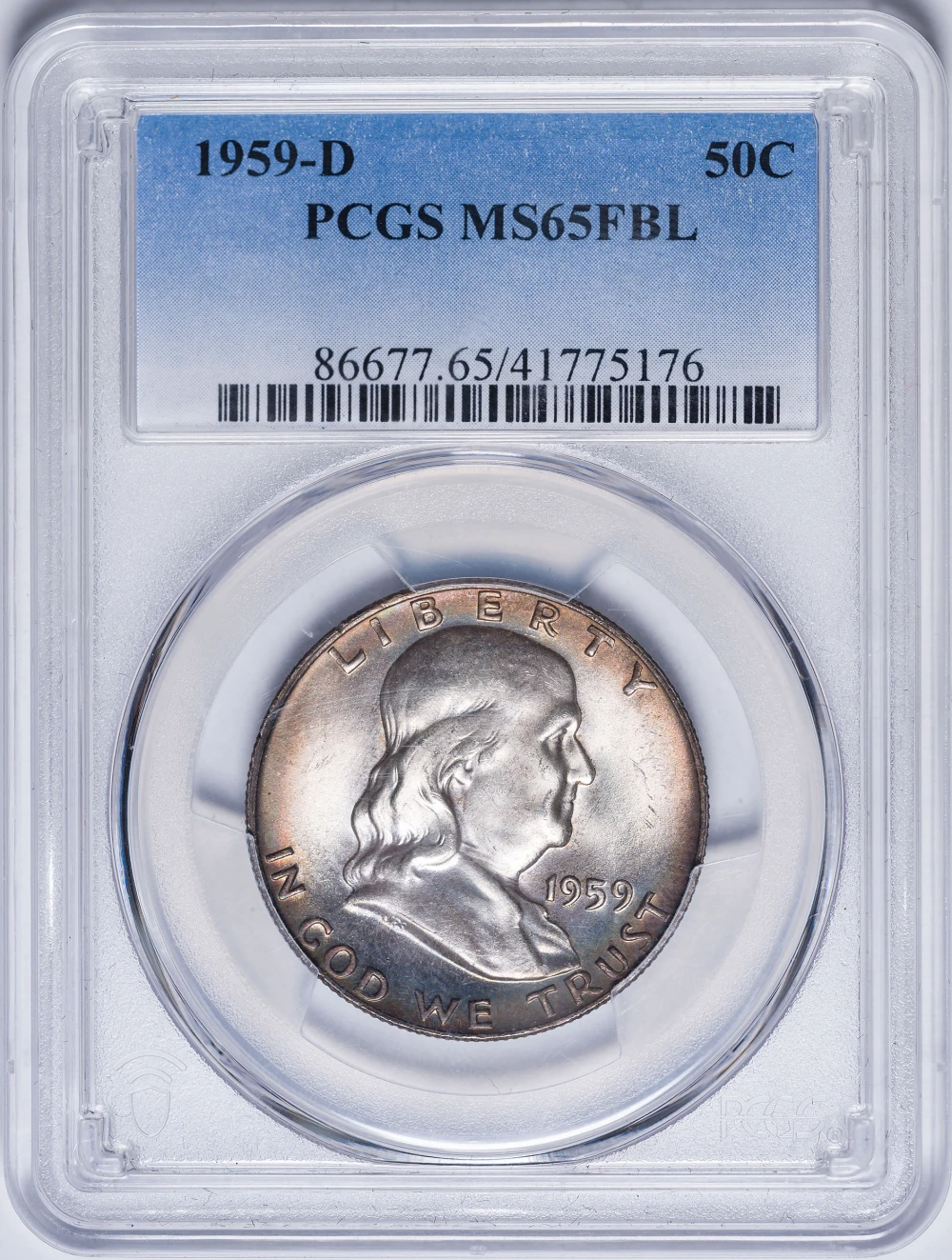 PCGS MS-65 FBL 1959-D Franklin Half Dollar