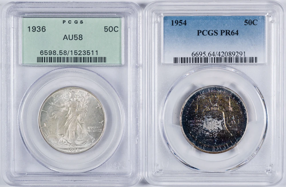 PCGS Certified Half Dollar Pair