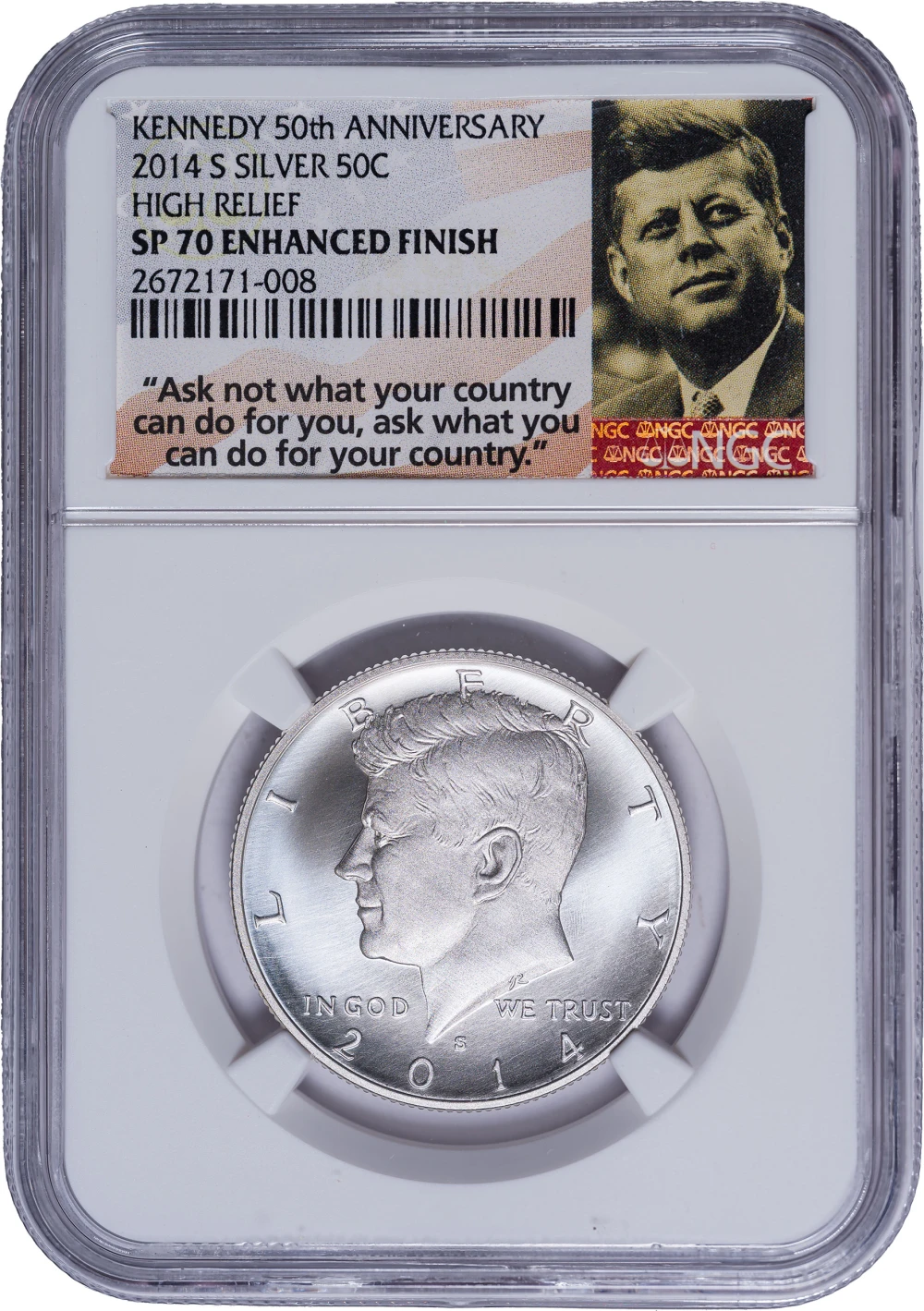 NGC Specimen-70 2014-S Silver Half Dollar