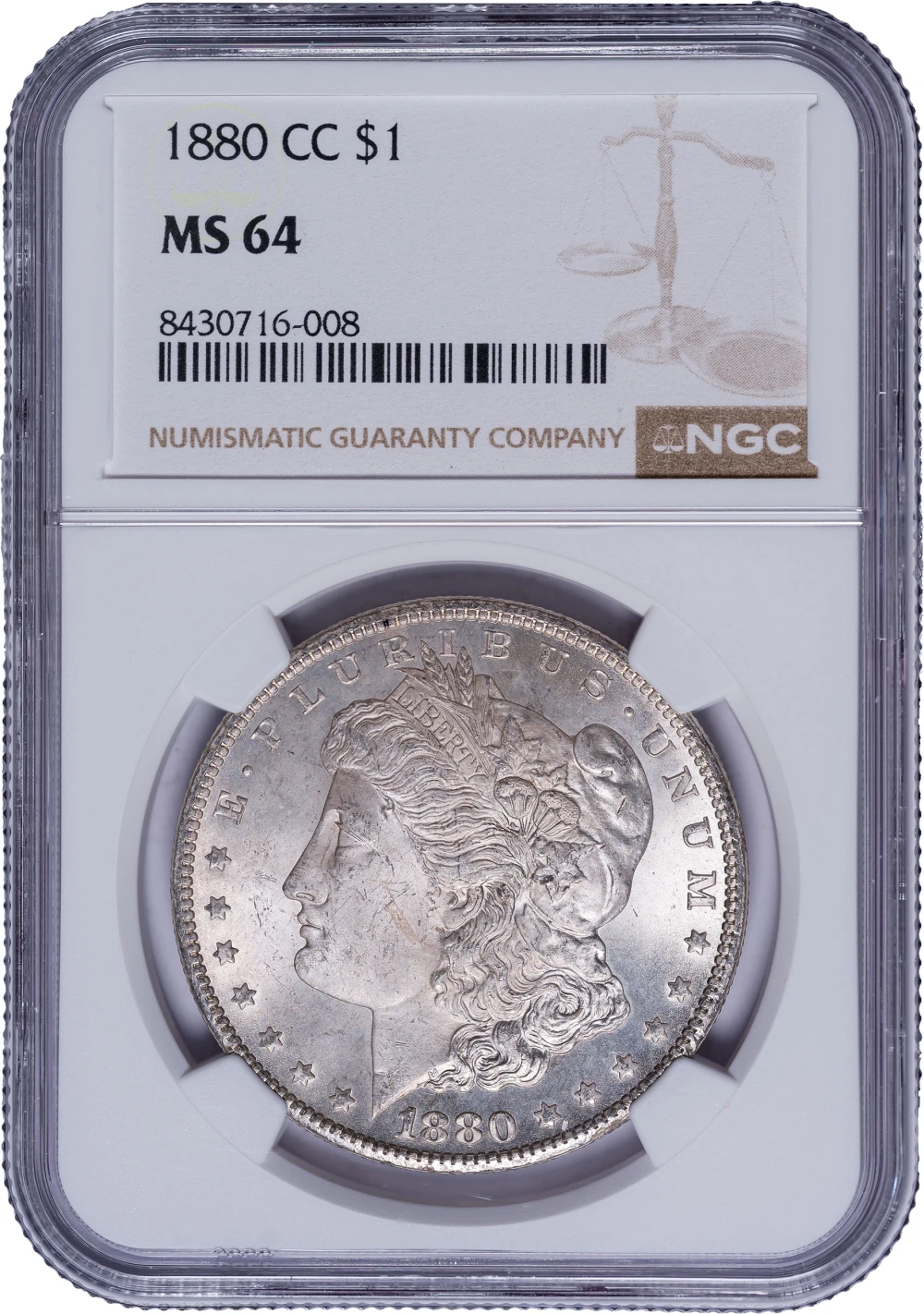NGC MS-64 1880-CC Morgan Dollar