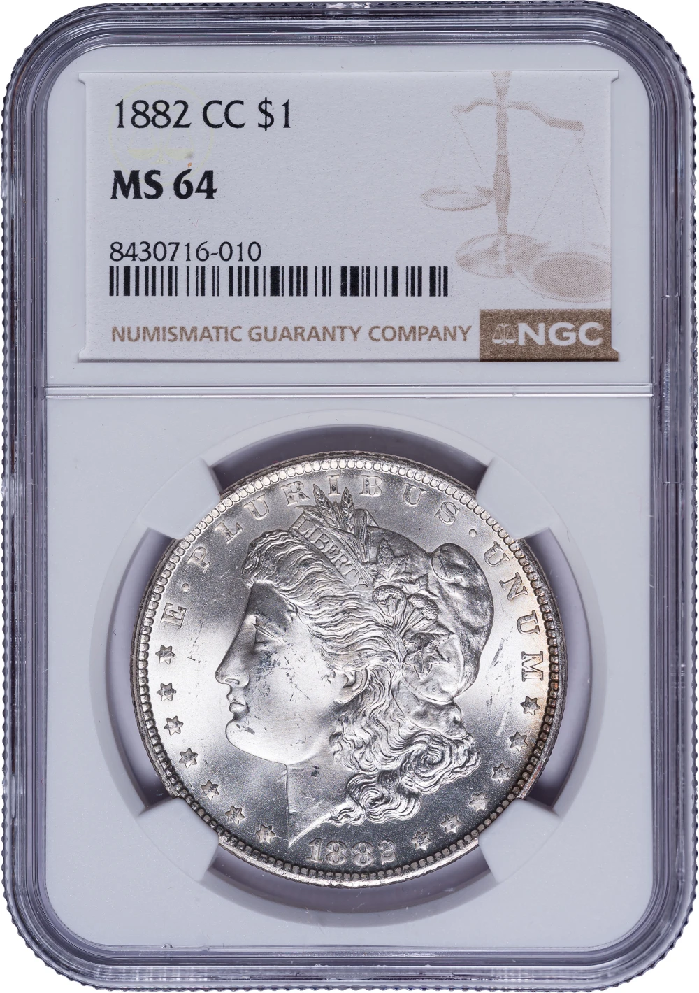 NGC MS-64 1882-CC Morgan Dollar