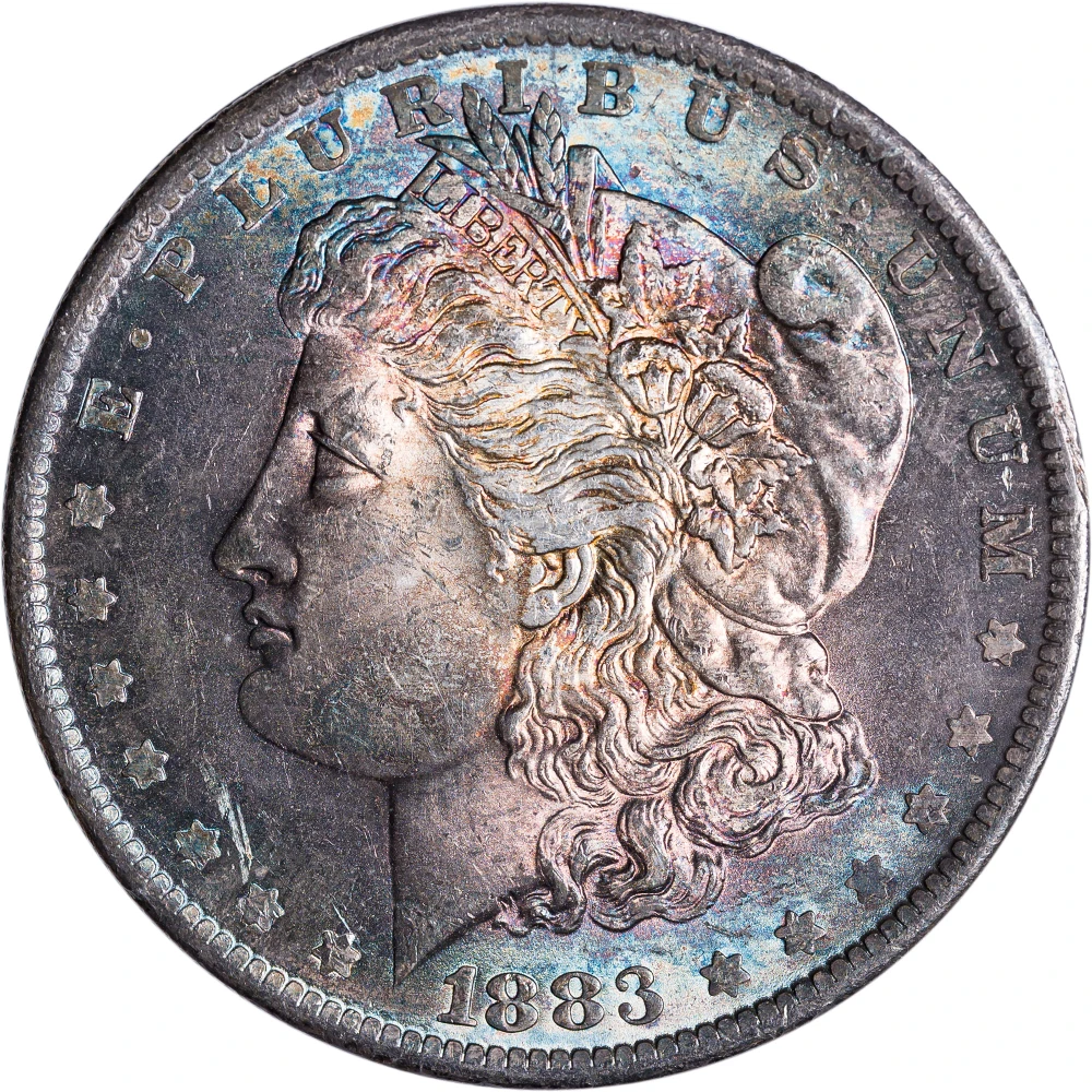 MS-62 to 63 Toned 1883-O Morgan Dollar