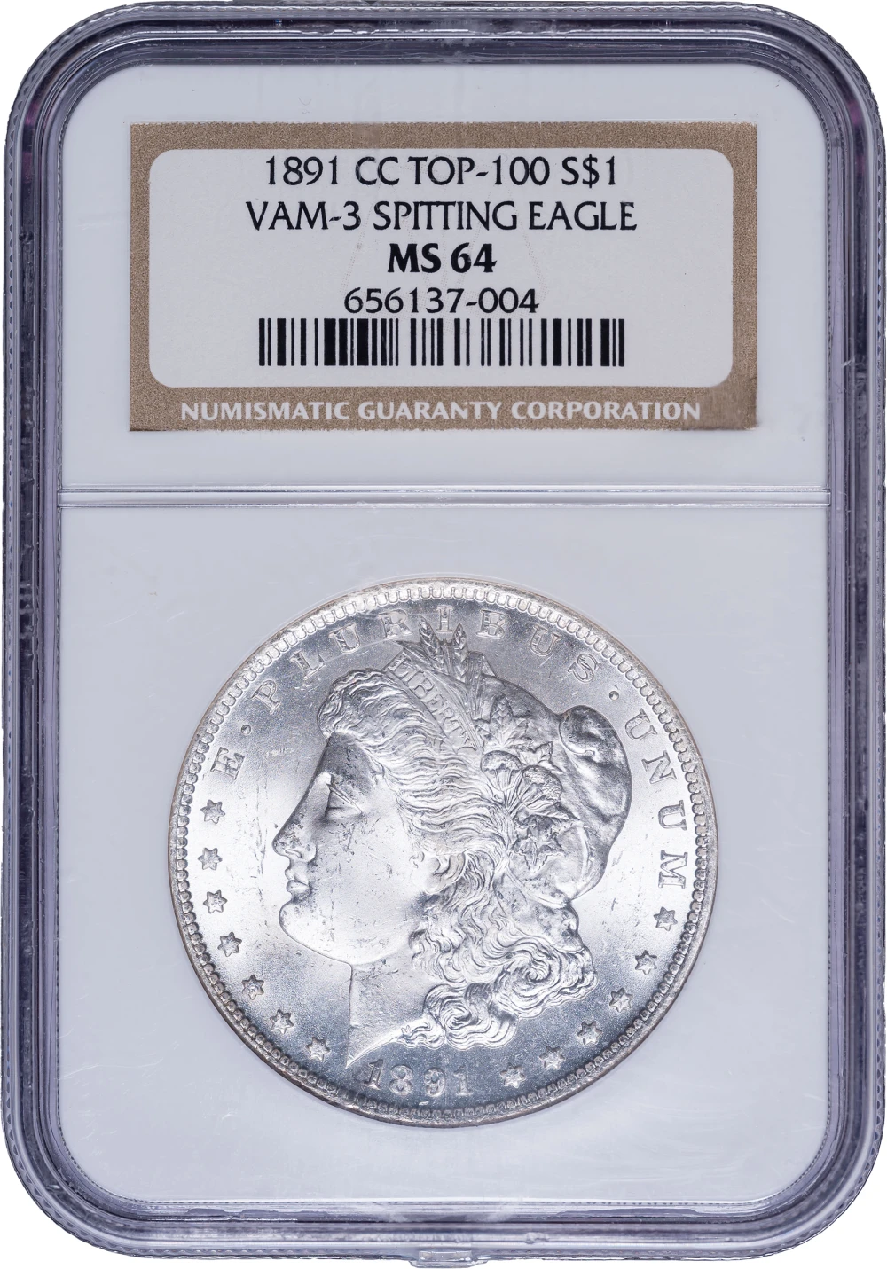 NGC MS-64 1891-CC Morgan Dollar