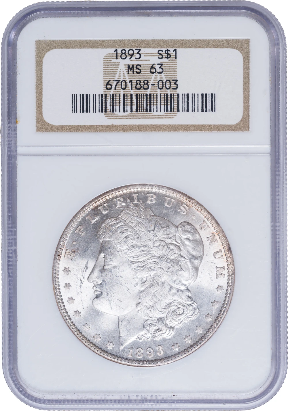 NGC MS-63 1893 Morgan Dollar