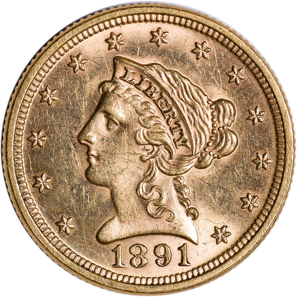 BU-62 Details 1891 $2.50 Gold Liberty