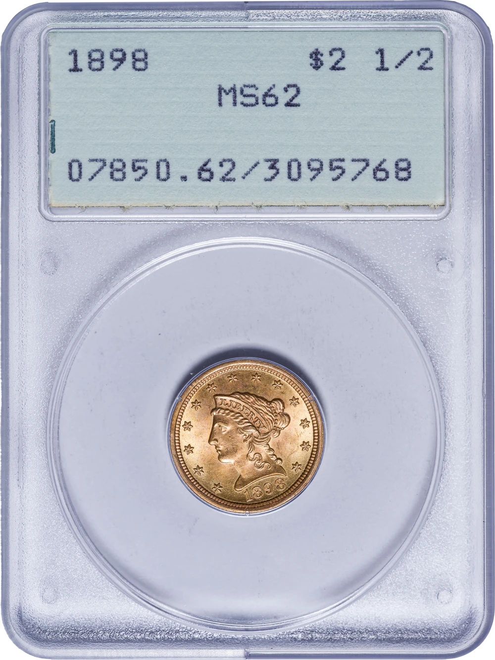 PCGS MS-62 Rattler 1898 $2.50 Gold Liberty