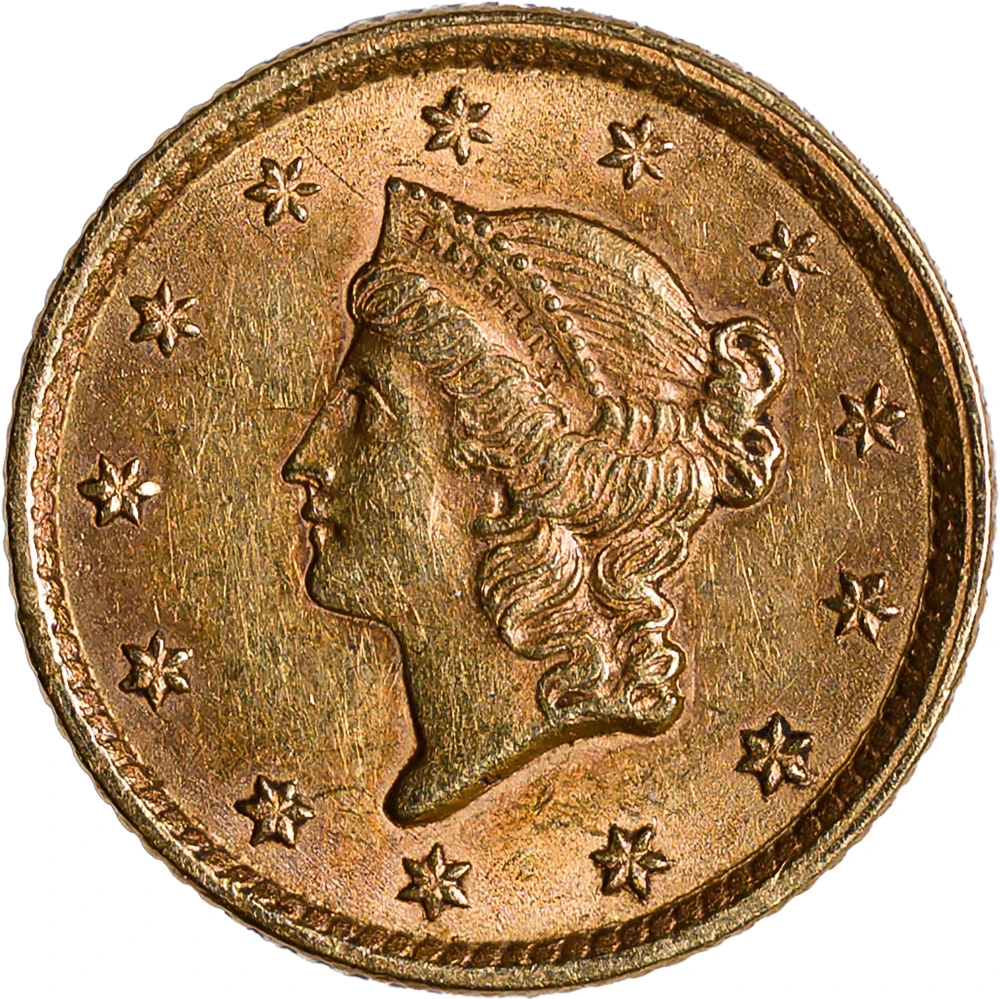 BU-60 1852 $1 Gold