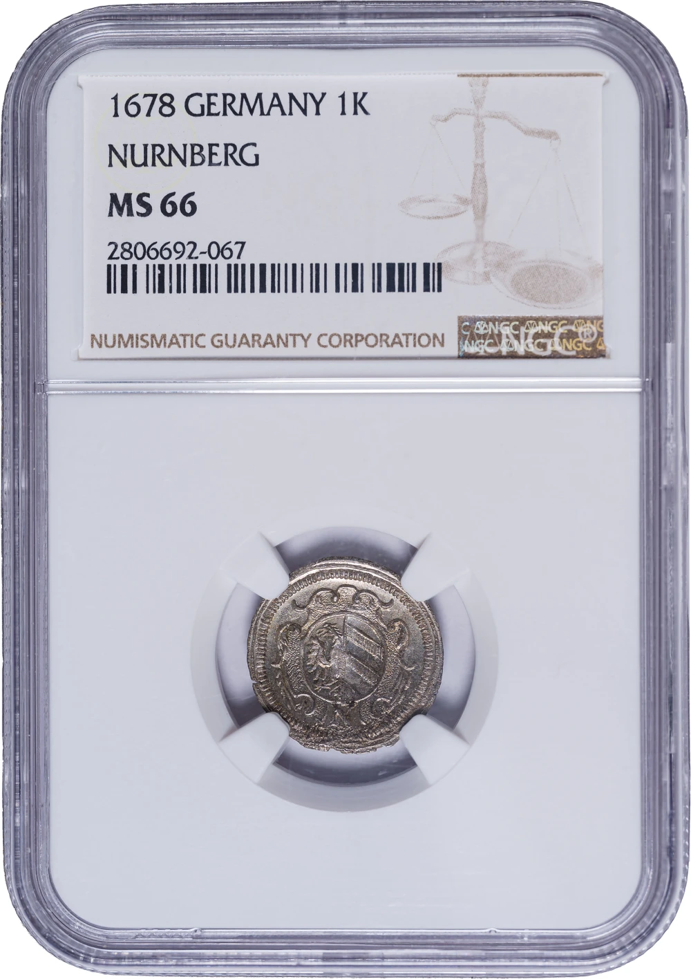 German States. Nurnberg. NGC MS-66 1678 Kroner