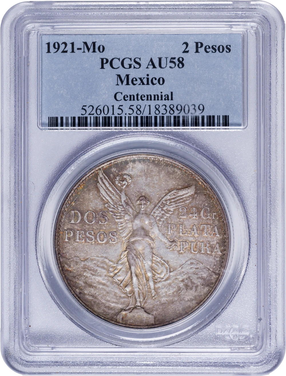 Mexico. Republic. PCGS AU-58 1921 2 Pesos Silver