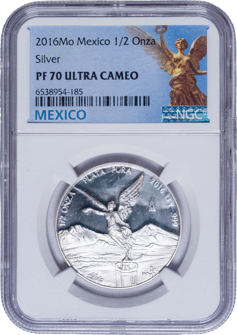 Mexico. NGC Proof-67 2016 Ultra Cameo Half Onza