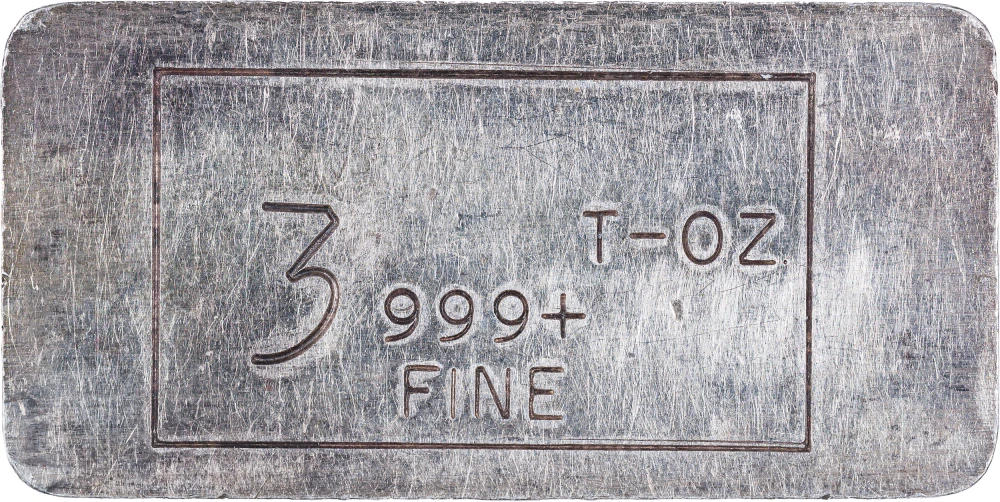 Three Ounce Cast Silver Bar