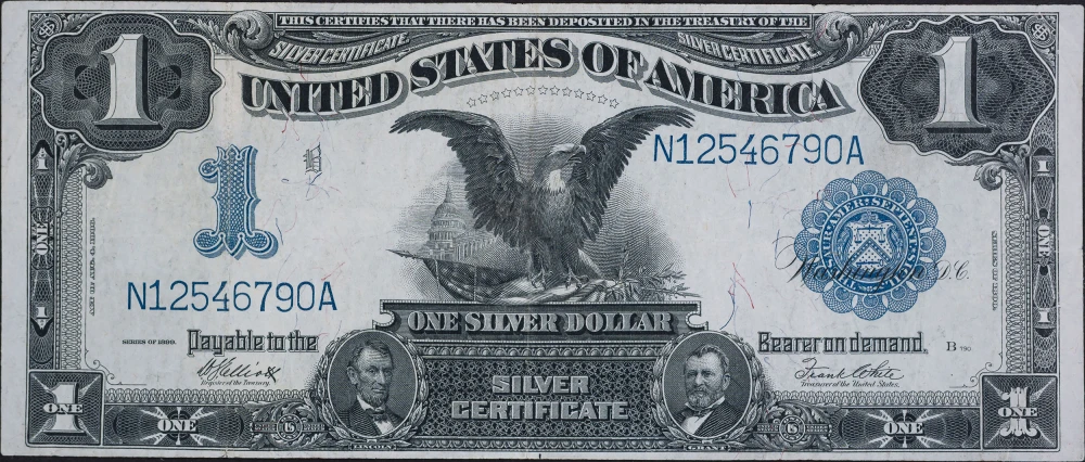 EF 1899 $1 Black Eagle Silver Certificate