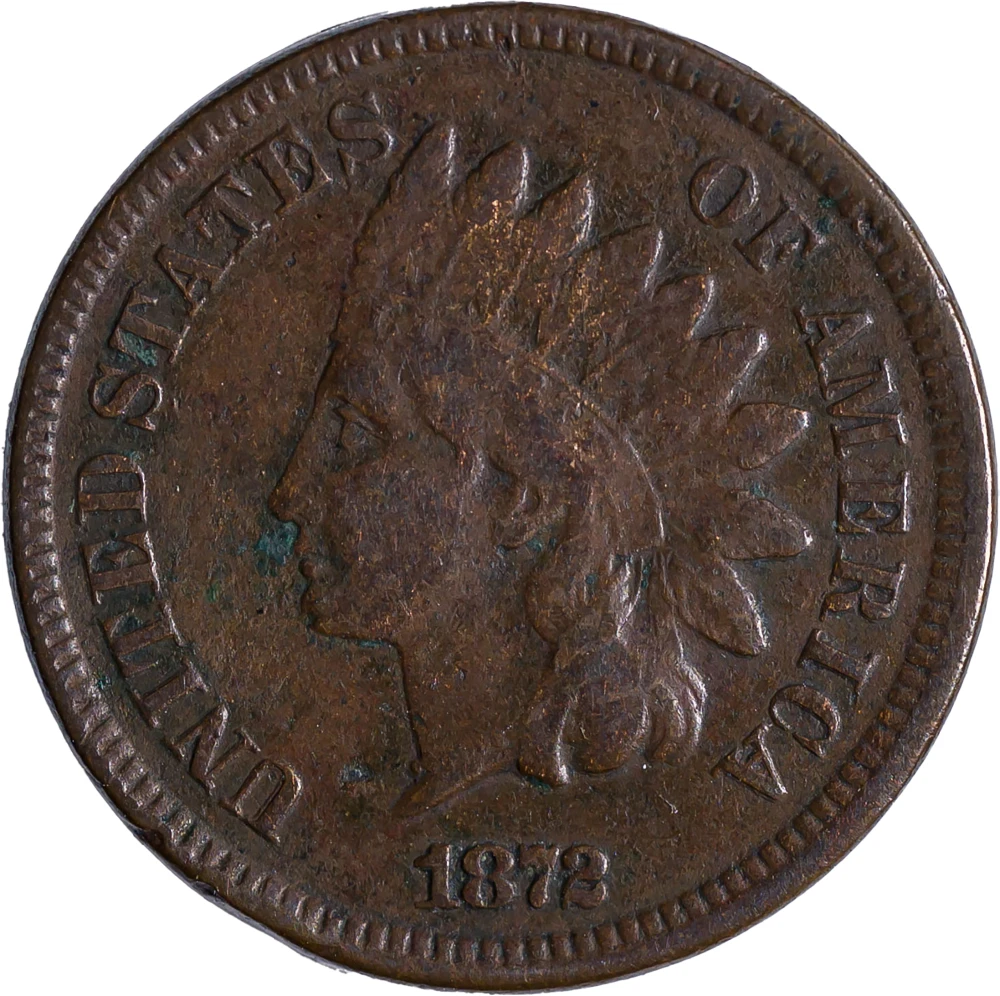 VF-20 Details 1872 Indian Cent