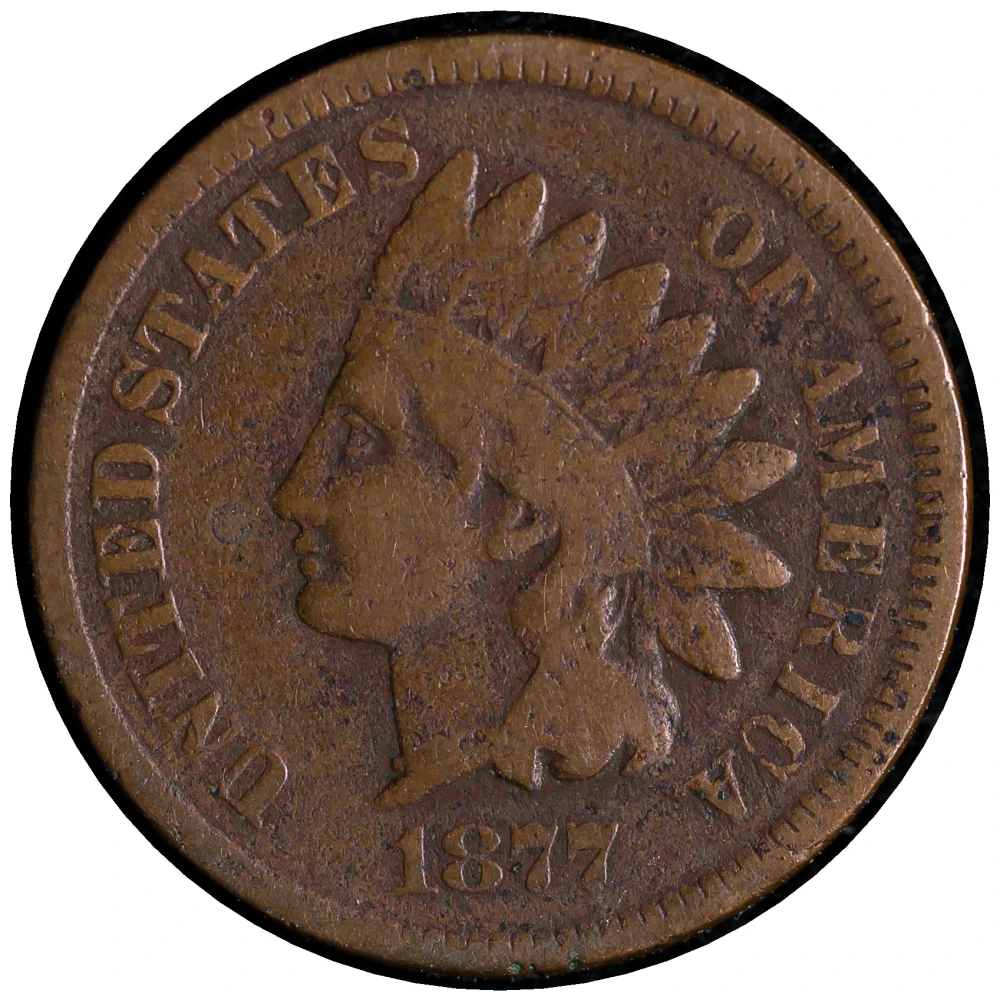 F-12 Details 1877 Indian Cent