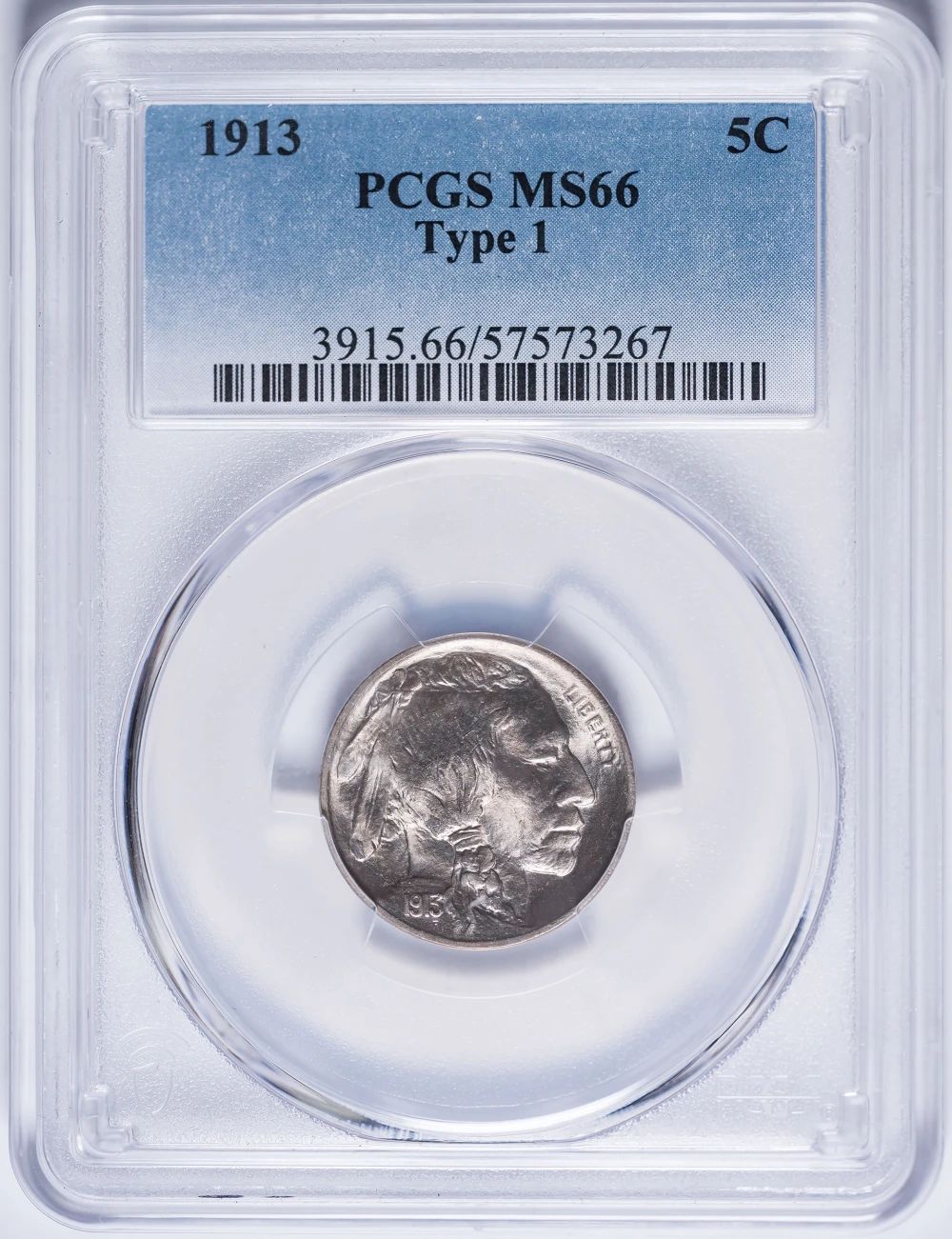 PCGS MS-66 1913 TI Buffalo Nickel