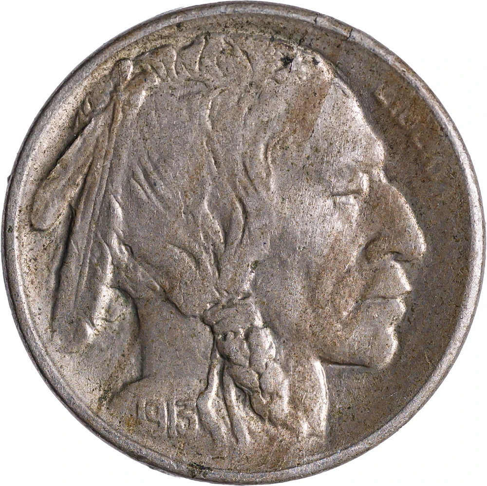 AU-50+ 1913-S TI Buffalo Nickel