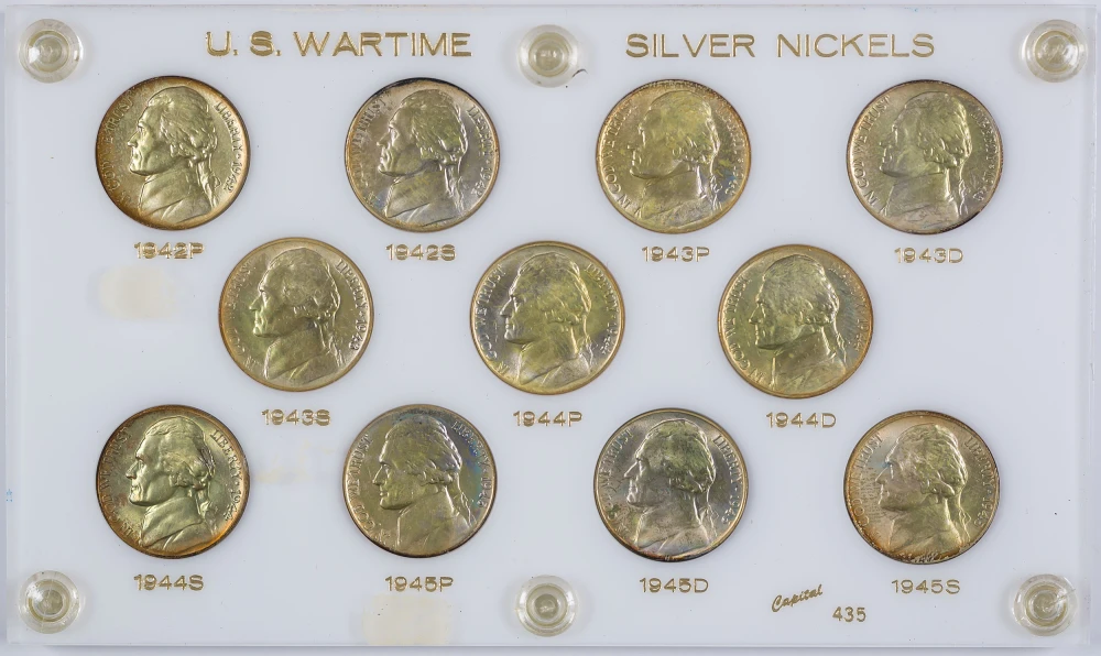 BU/Choice BU 1942 War Nickel Set