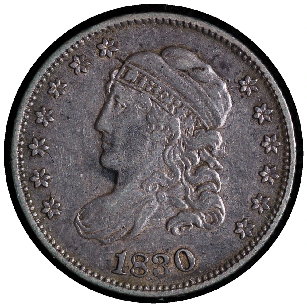 EF-45 1830 Bust Half Dime