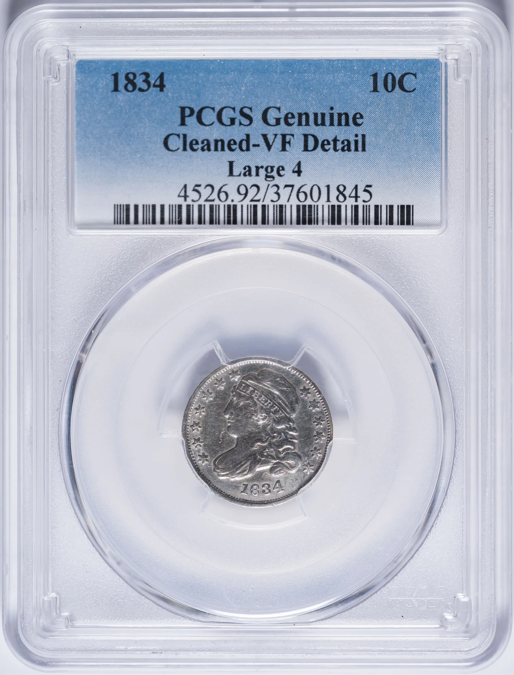 PCGS VF Details 1834 Bust Dime