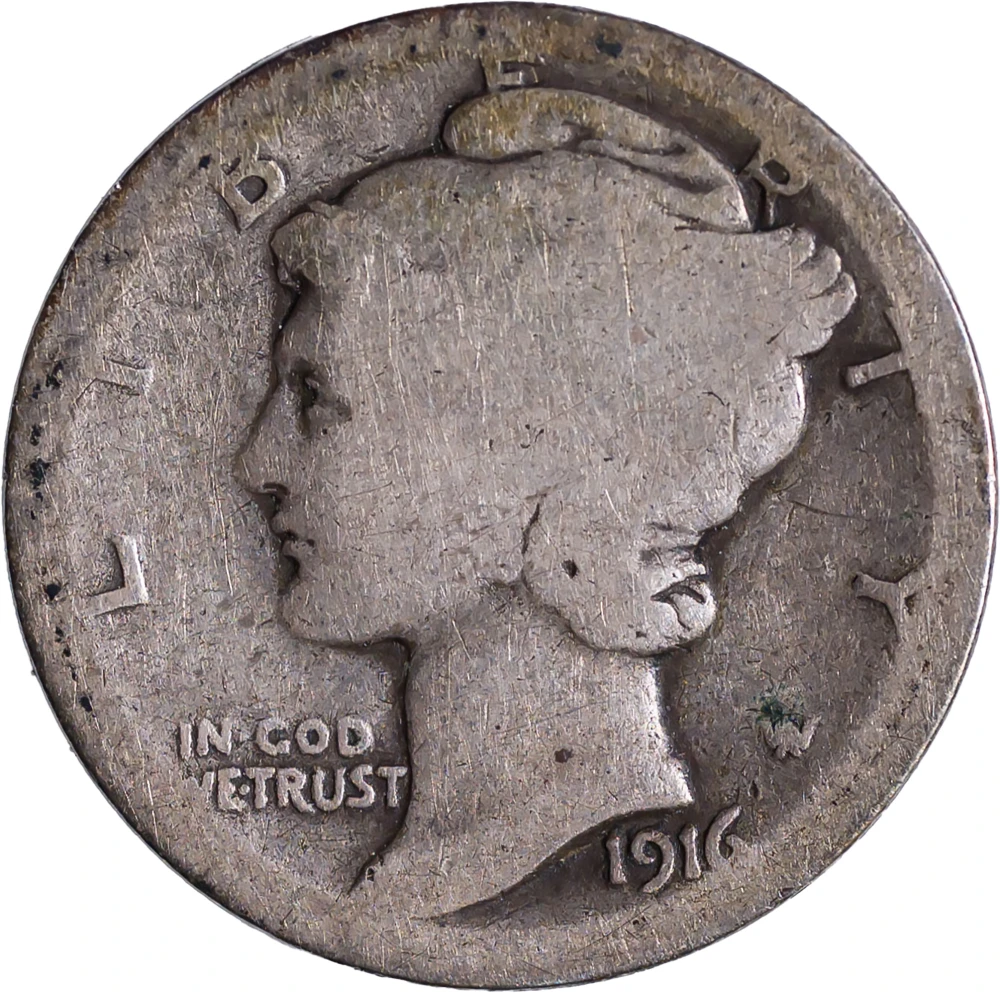 Fair-2 1916-D Mercury Dime